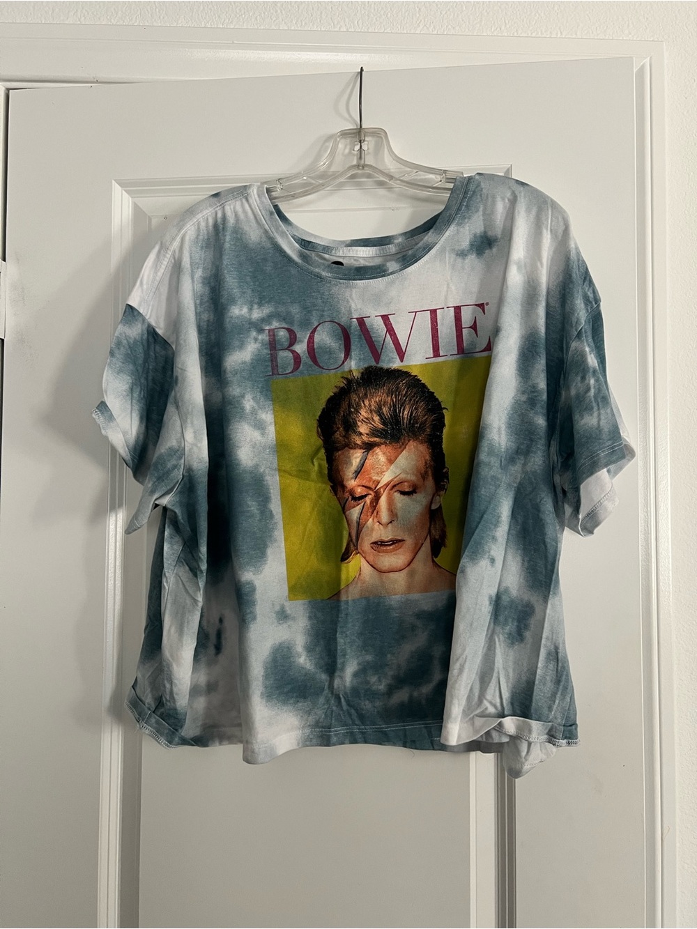 David Bowie Tie-Dye Graphic Crop T-Shirt